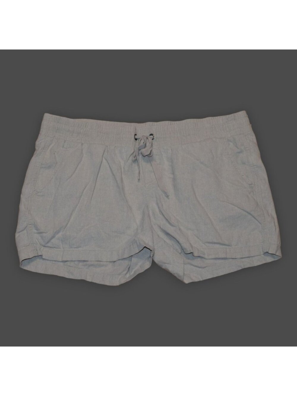 Old Navy Women's Sz L Stretch Waist Beige Linen Blend Shorts